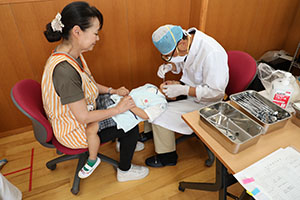 歯科検診が行われました　ひまわり・さくら・たんぽぽ・年少組