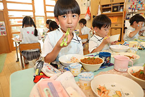 ピーマンの収穫　E