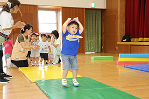 体操教室　楽しかったね　ひよこ