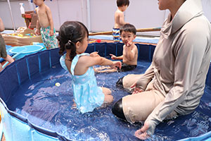 プール　楽しかったね　あひる