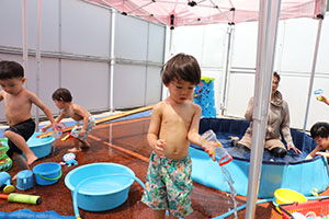プール　楽しかったね　あひる
