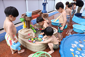 プール　楽しかったね　あひる