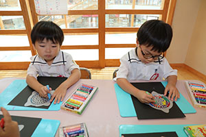 花火の制作　ばら