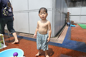 プール　楽しかったね　ひよこ