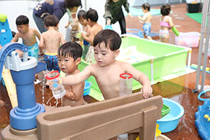 プール　楽しかったね　ひよこ