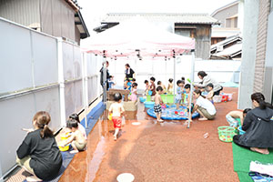 プール　楽しかったね　あひる・ぺんぎん