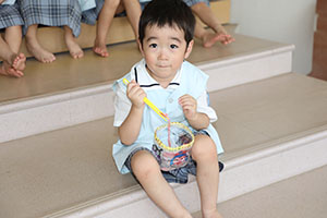 カラフル流しそうめん　楽しかったね！　こあら・ぱんだ