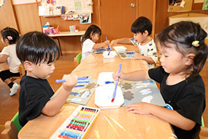 はじき絵楽しかったね　ぺんぎん
