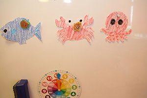 海の生き物の塗り絵　きりん