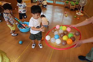 ボール遊び楽しかったね　ぺんぎん