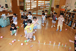 ボール遊び楽しかったね　ぺんぎん