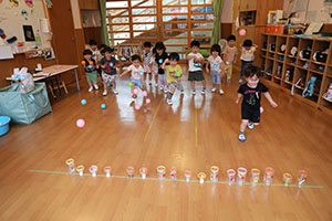 ボール遊び楽しかったね　ぺんぎん