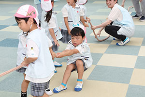 綱引き楽しかったね　年少組