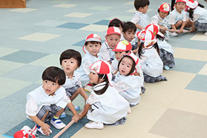 綱引き楽しかったね　年少組