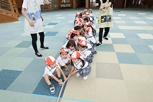綱引き楽しかったね　年少組