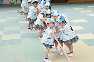 綱引き楽しかったね　年少組