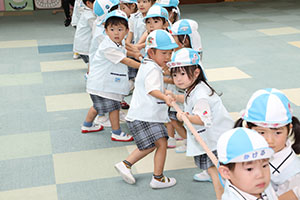 綱引き楽しかったね　年少組