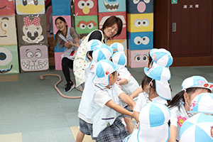 綱引き楽しかったね　年少組