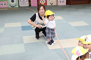 綱引き楽しかったね　年少組