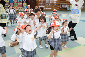 綱引き楽しかったね　年少組
