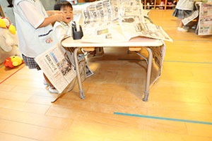 秘密基地を作りました　うさぎ