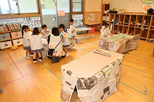 秘密基地を作りました　うさぎ