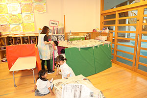 秘密基地を作りました　うさぎ