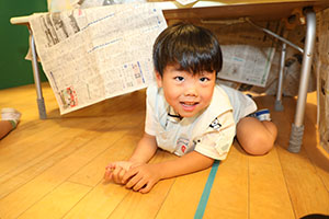 秘密基地を作りました　うさぎ