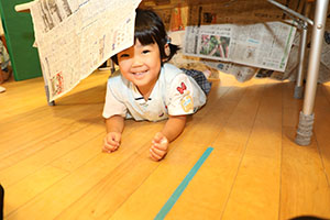 秘密基地を作りました　うさぎ