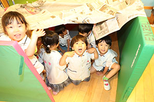 秘密基地を作りました　うさぎ