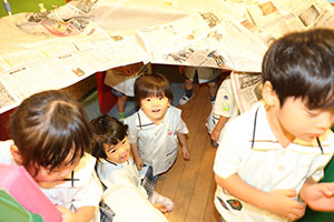 秘密基地を作りました　うさぎ
