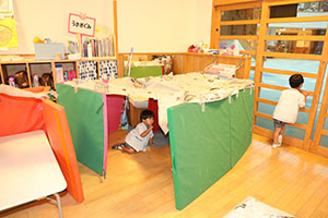 秘密基地を作りました　うさぎ