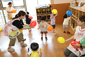 風船遊び楽しかったね　あひる
