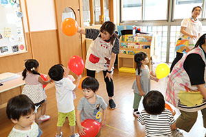 風船遊び楽しかったね　あひる