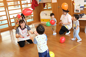 風船遊び楽しかったね　あひる