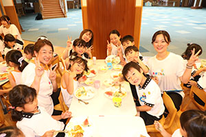 年長お泊り保育4・食育のお話とスペシャルディナー