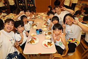年長お泊り保育4・食育のお話とスペシャルディナー