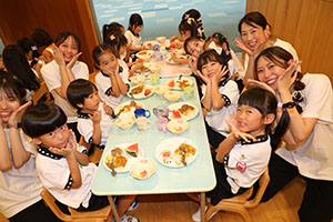 年長お泊り保育4・食育のお話とスペシャルディナー