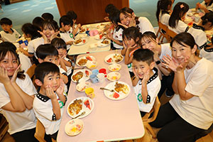 年長お泊り保育4・食育のお話とスペシャルディナー
