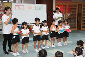 年長お泊り保育4・食育のお話とスペシャルディナー