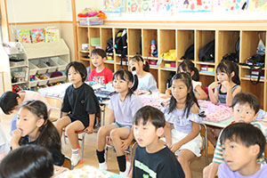 カミングエンゼル　1年生の皆さん・お帰りなさい！　朝の様子