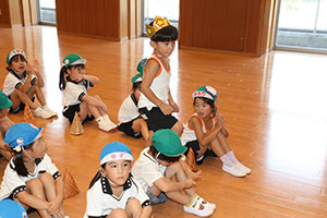 8月生まれのお誕生会　ーいろいろリレーー　年長組