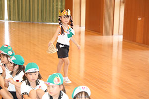 8月生まれのお誕生会　ーいろいろリレーー　年長組