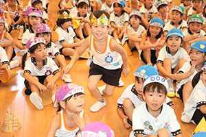 8月生まれのお誕生会　ーいろいろリレーー　年長組