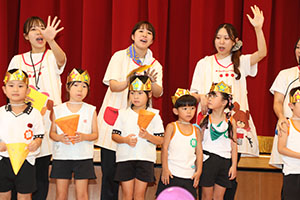 8月生まれのお誕生会　ーいろいろリレーー　年長組