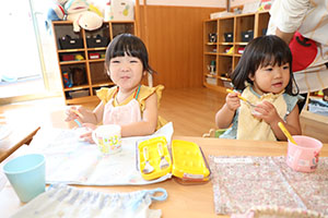 お米のジェラート　美味しかったね　ひよこ・あひる・ぺんぎん