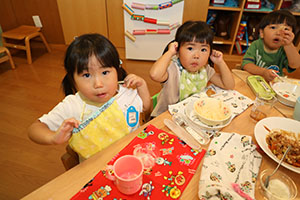 お米のジェラート　美味しかったね　ひよこ・あひる・ぺんぎん
