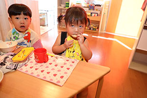 お米のジェラート　美味しかったね　ひよこ・あひる・ぺんぎん