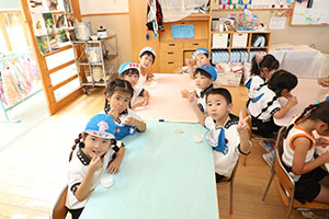 お米のジェラート　美味しかったね　年長組