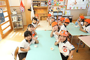 お米のジェラート　美味しかったね　年長組